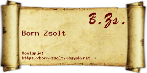 Born Zsolt névjegykártya